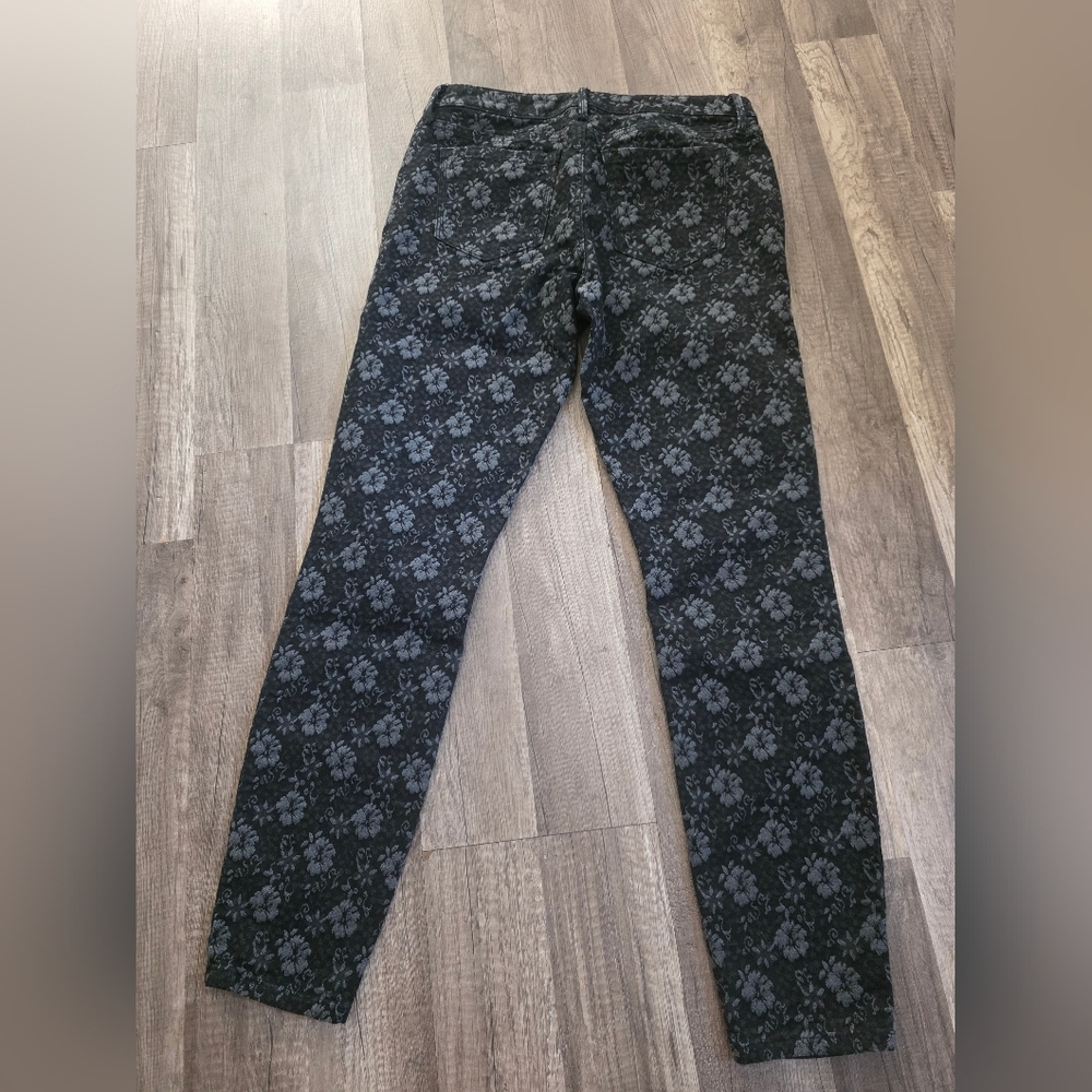 BANANA REPUBLIC floral Skinny Strwtch Pants Jeggings Denim 27  Classy Preppy Y2k - Picture 7 of 12